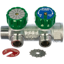 Коллектор FAR под плоское уплотнение 3/4” - 1/2” / 2 выхода